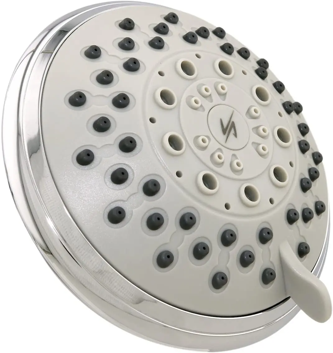 Vida Alegria 5-Inch Spashower High Pressure Shower Head; 2.5 Gpm, 5 Sprays + Water-Saver (Chrome) 1