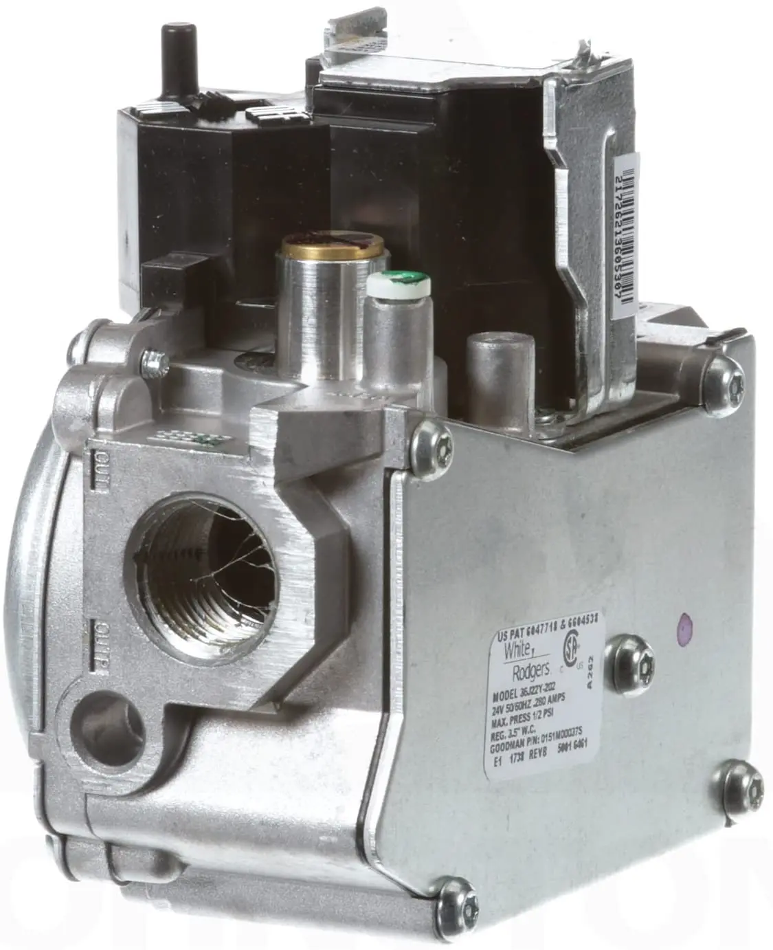 Goodman 0151M00037s 24V 1/2" X 1/2" Gas Valve 1