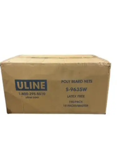 Uline, S-9635W, Polypropylene, Beard Nets, White, Case Of 1000 1
