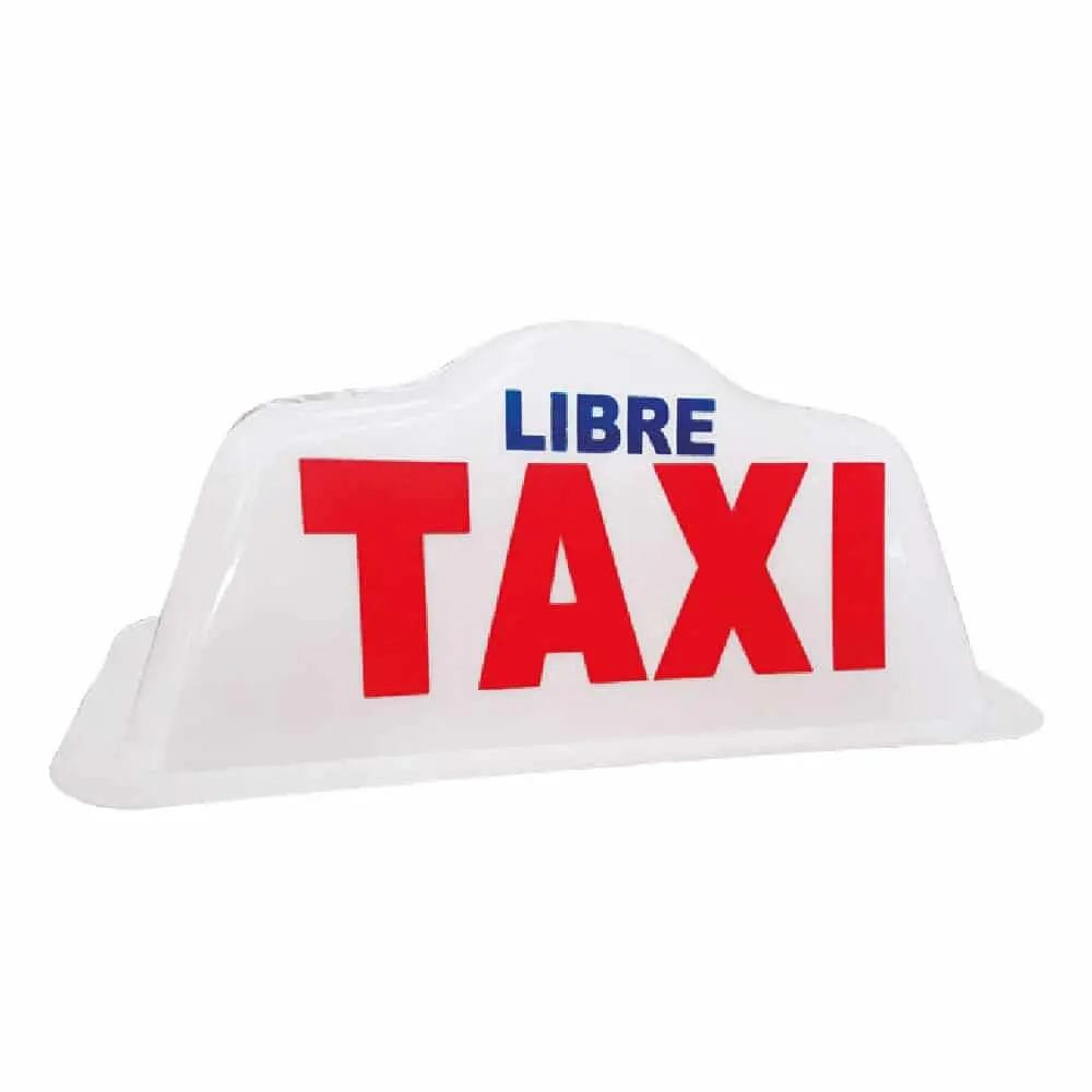 Casquete Plástico Para Techo Blanco Taxi 1