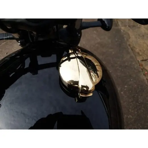 Motone Classic Monza Gas Cap For Triumph Classics - Solid Brass 1