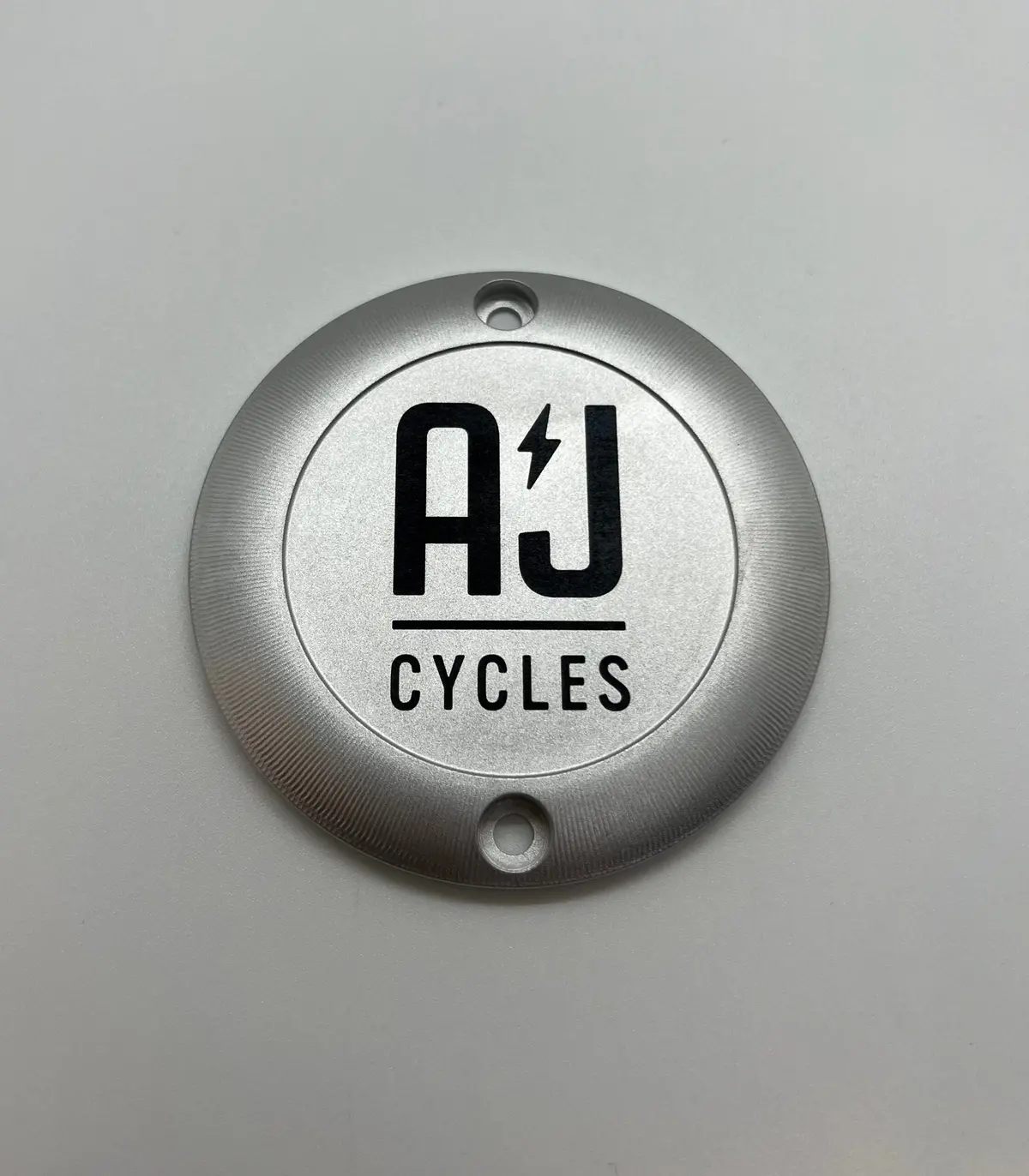 A&J Cycles Logo Clutch Cover - Silver 1