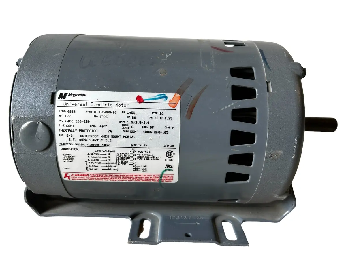 Magnetek, 8-165809-01, 1/2Hp, Motor - New No Box 1