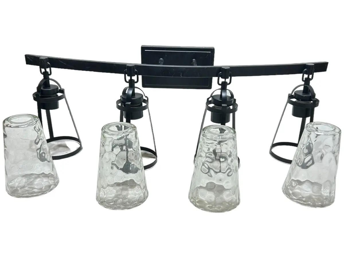 Savoy House, 8-560-4-Bk, Albany 4 Light 32 Inch Black Vanity Light Wall Light - Cosmetic Damages 1