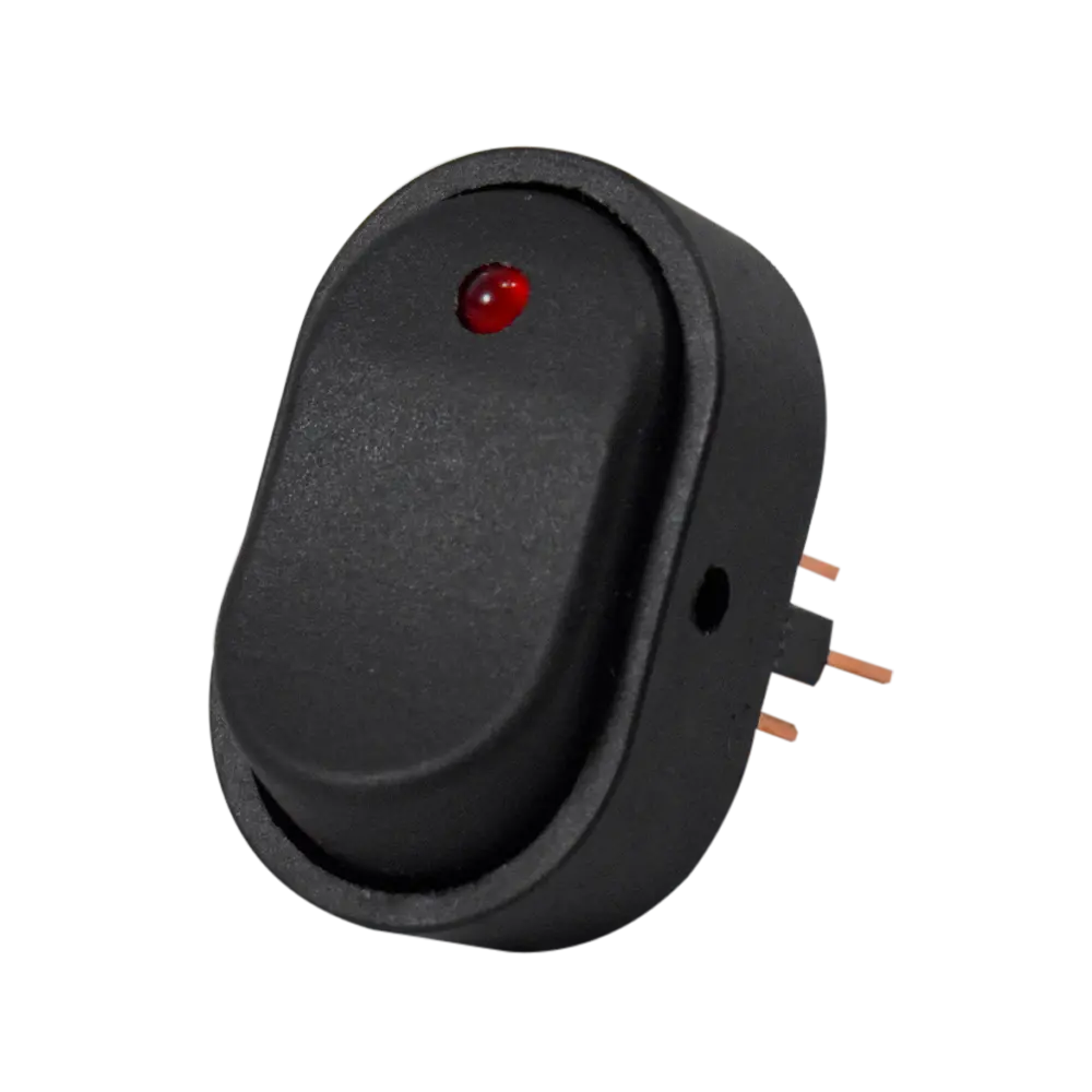 Switch Interruptor Ovalado 3 Patas On-Off Negro 1