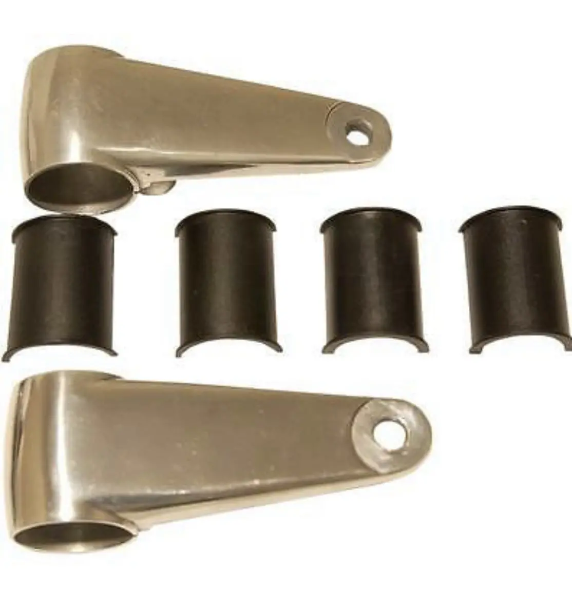 Emgo Headlight Brackets - Black Or Polished 1