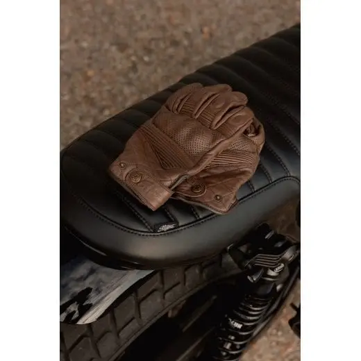 Motone Spectre - Motorcycle Riding Gloves - Analine Leather - Chocolate Brown 2