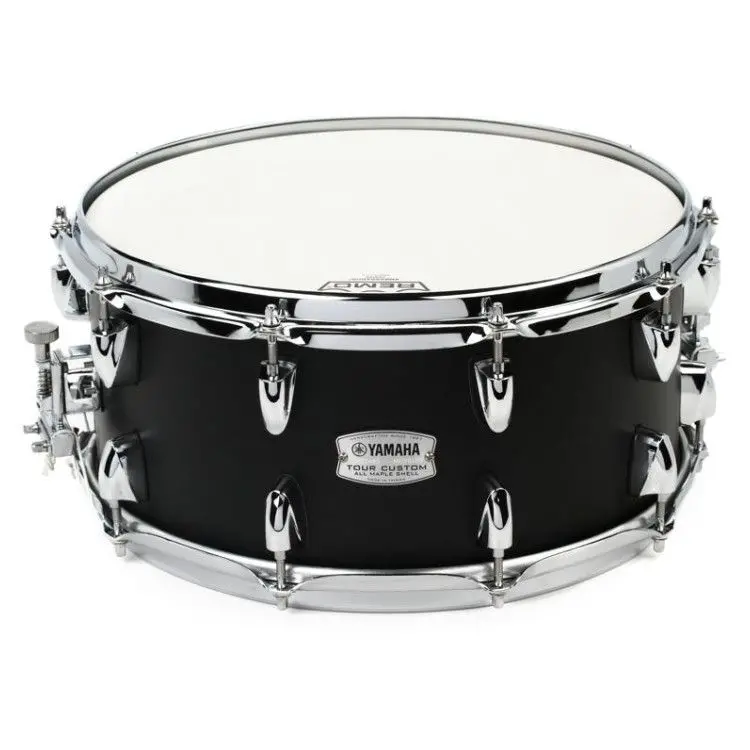 Yamaha Tour Custom Snare Drum - 6.5" X 14" - Licorice Satin Black Finish 1