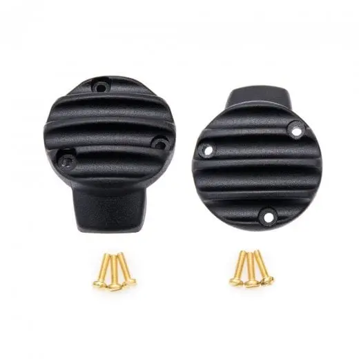 Motone Throttle Body Side Covers - Ribbed - Black 1