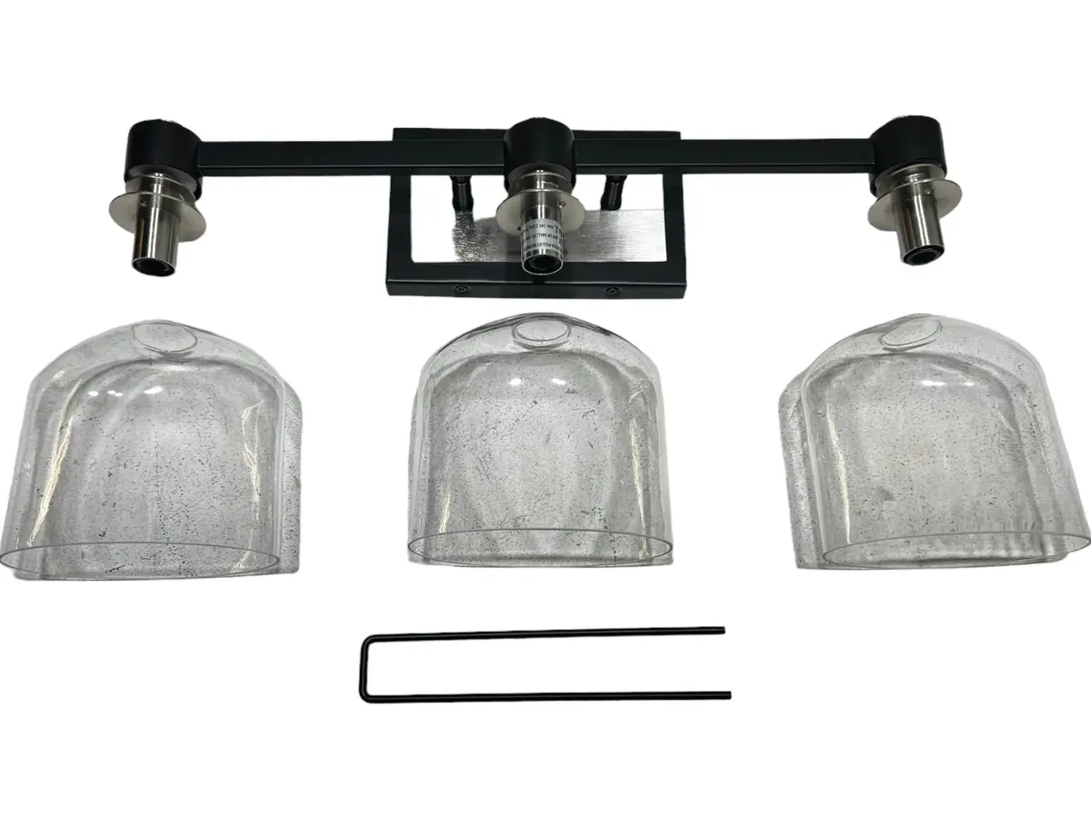 Artcraft, Ac11693nb, Lyndon, 3 Light, 24 Inch, Black And Brushed Nickel, Vanity Light Wall Light- New In Box 1
