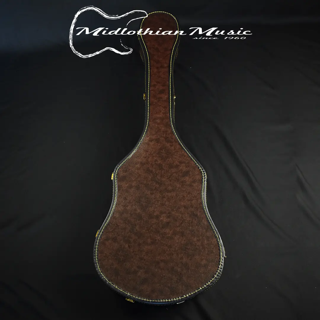 Acoustic/Electric Bass Chipboard Case - Brown & Yellow Plush 1