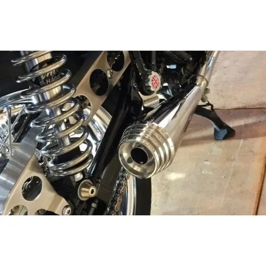 Motone Saturn V Slip Ons - Polished - Triumph Bonneville T100 / T120 2