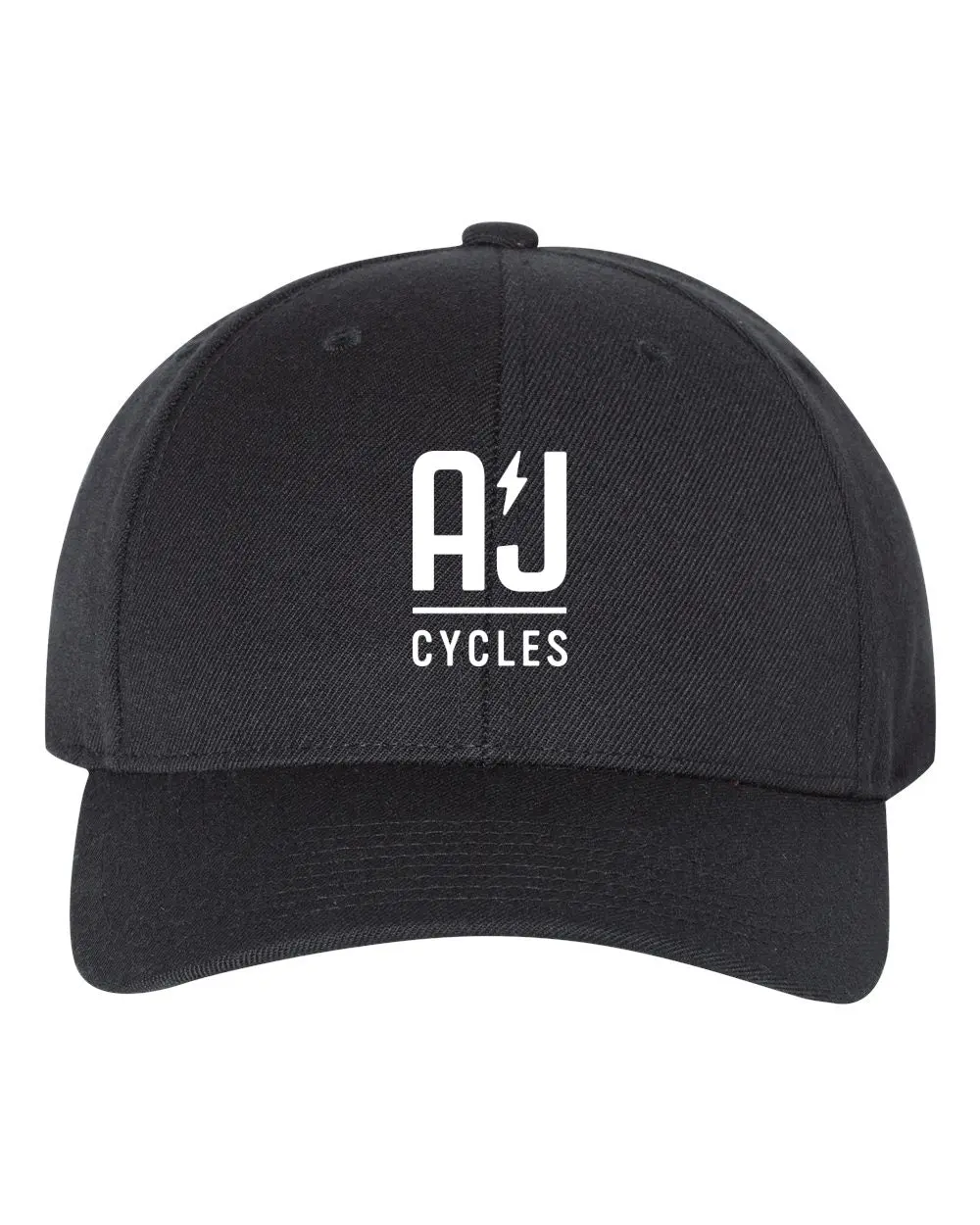 A&J Cycles Lighting Bolt Logo Snapback Hat 1