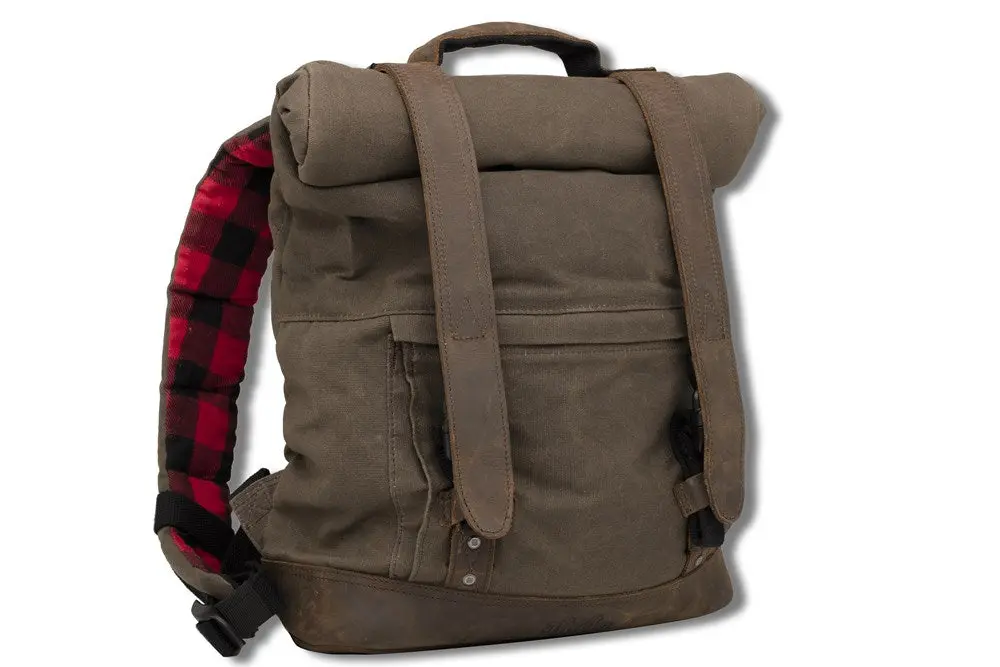 Burly Brand Voyager Backpack  - Black Or Dark Oak Brown 1