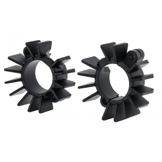 Motone Finned Exhaust Clamps - Lc - Black 1