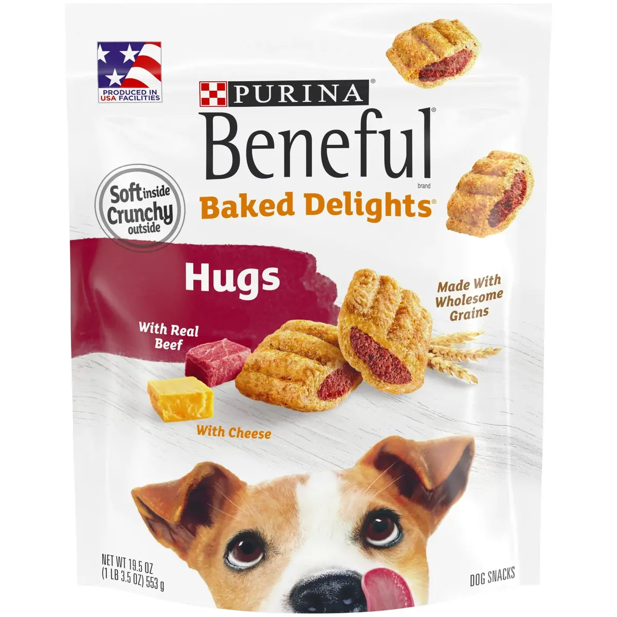 Purina Beneful Dog Treats, Baked Delights Hugs With Real Beef & Cheese, 19.5 Oz. Pouch Store Pickup Only 1