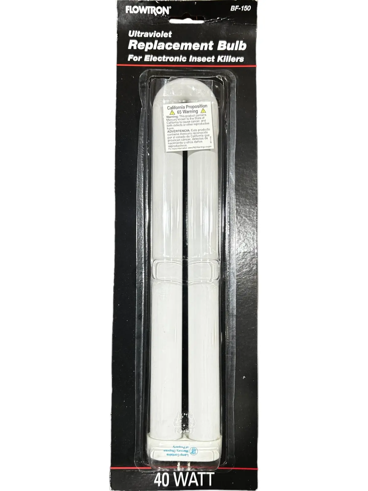 Flowtron, Bf-150, U-Shaped Ultraviolet For Electric Insect Killers, 40W 1