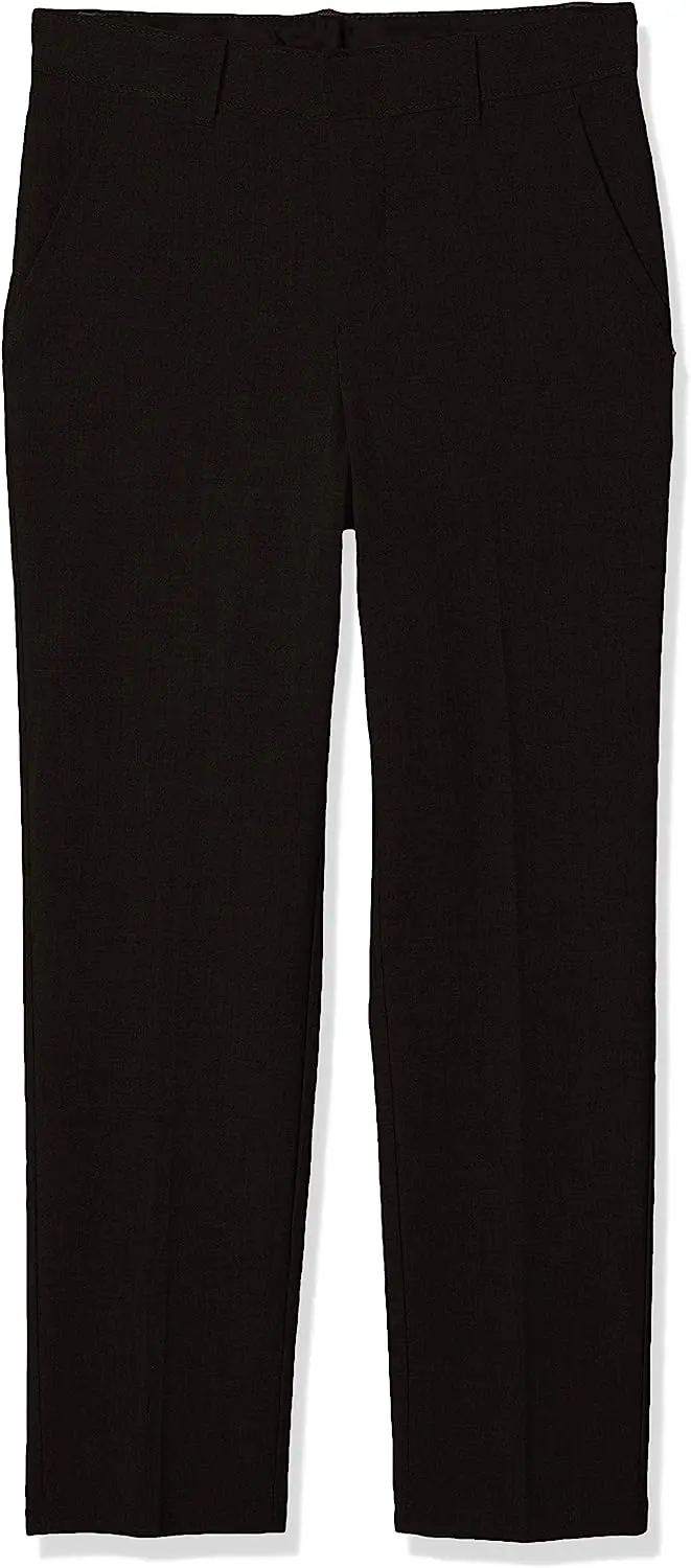 Van Heusen Boys' Flex Flat Front Dress Pants Black Size 8 Slim 1