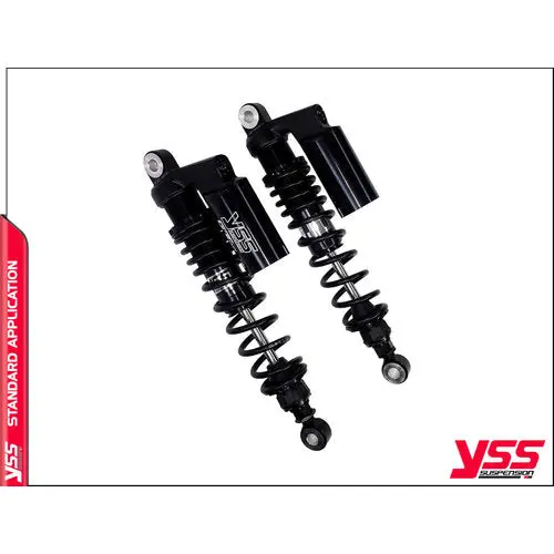 Yss G362-Trcl Reservoir Twin Shocks - Blackline - Royal Enfield Interceptor 650 And Continental Gt 1