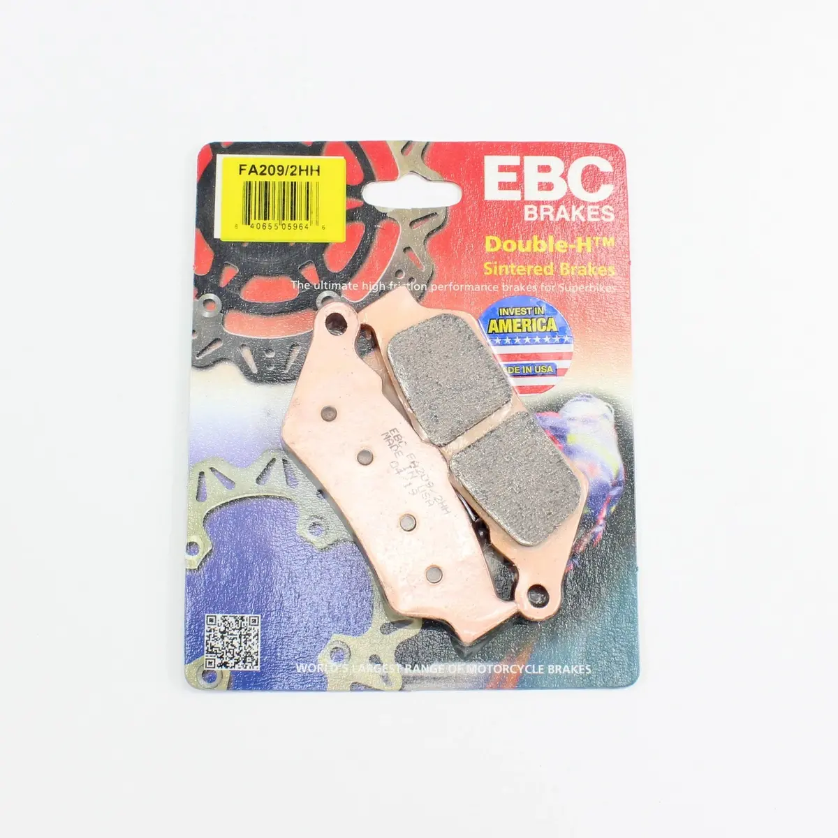 Ebc Sintered Hh Brake Pads - Fa209/2Hh - Front - 2017+ Indian Scout Bobber / Scout / Rogue 1