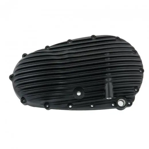 Motone Ribbed Clutch Side Engine Cover - Black Finish 1