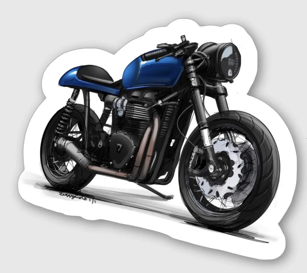 A&J Cycles 2007 Thruxton Sticker 1