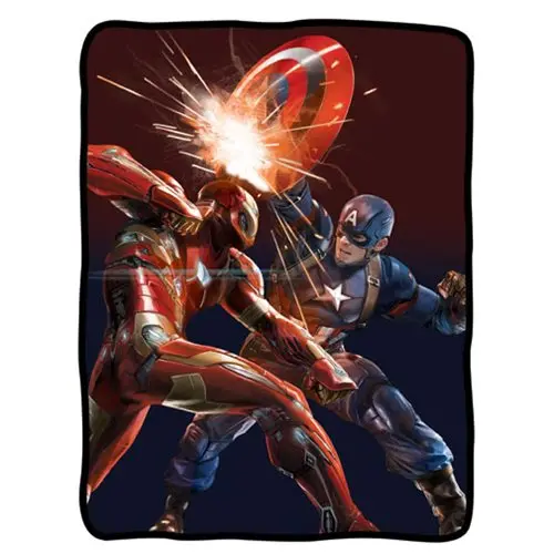Marvel's Captain America: Civil War Fleece Blanket (Iron Man And Captain America) 1