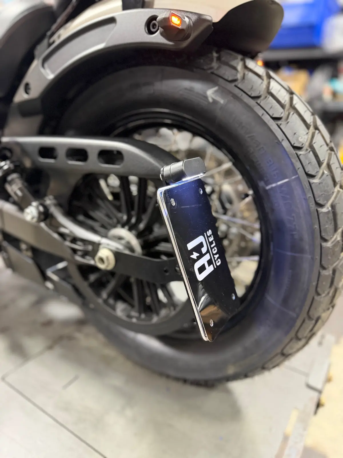 Sidemount License Plate Bracket - Indian Scout Bobber 1