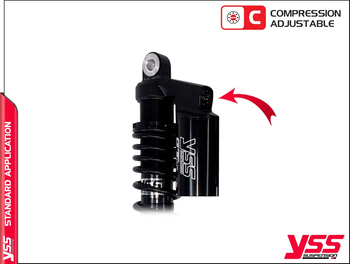 Yss Rg362-Trcl Reservoir Twin Shocks - Blackline - Triumph Modern Classics 2