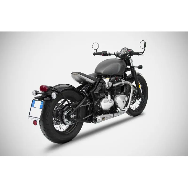 Zard Low Stainless Steel Slip Ons - Triumph Bobber / Bobber Black / Speedmaster 2