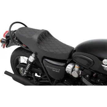 Z1r Predator Iii Seat - Diamond Stitch - Black - 2016+ Triumph Bonneville T100, T120, Street Twin, Street Scrambler 1