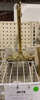 Faucet Brass Delta Two Handled Bar Faucet 2170-Pb 1