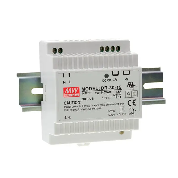 Mean Well Power Supply Dr-30-12 12Volt 2 Amp - New In Box 1