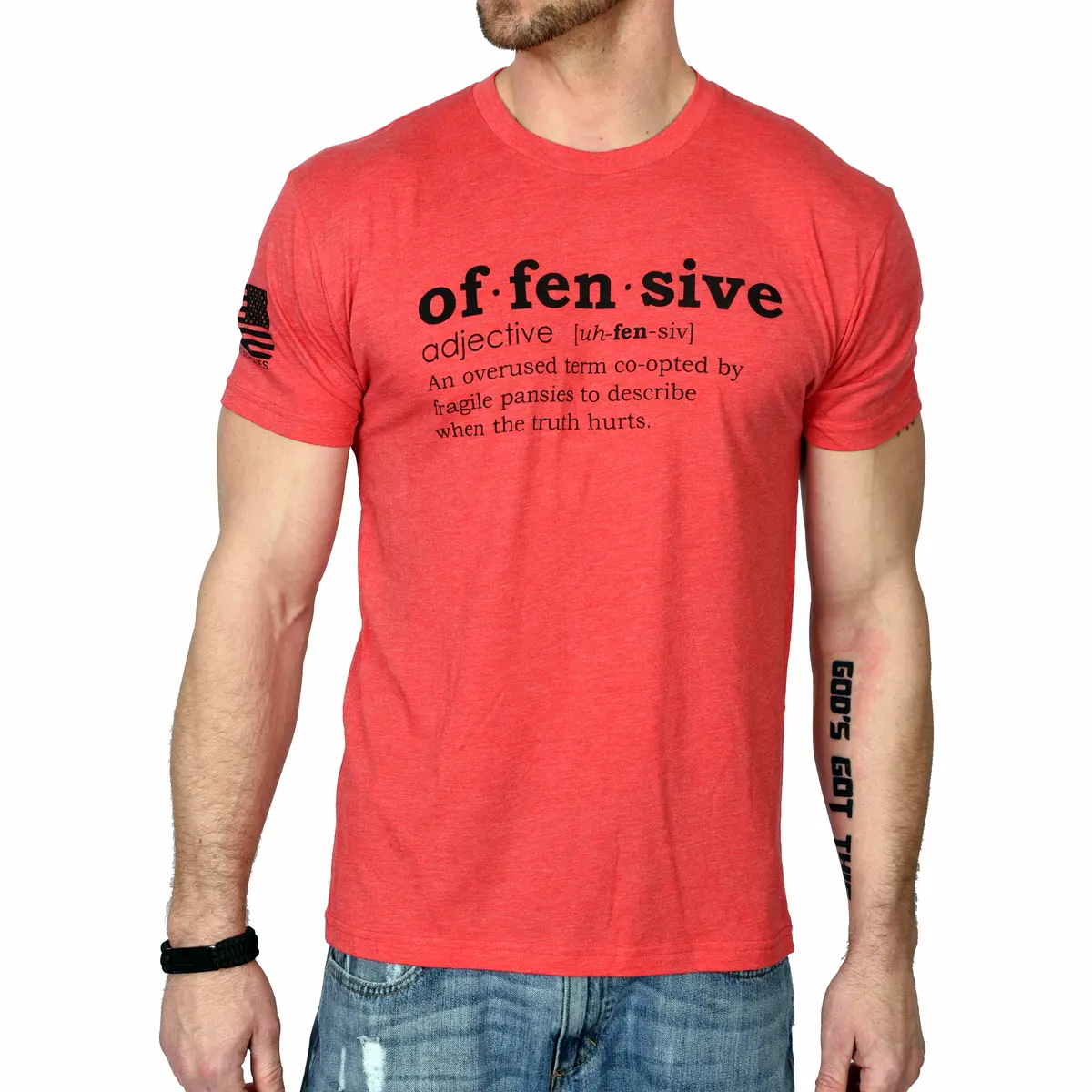 Men's Offensive Defined T-Shirt (Red) 1