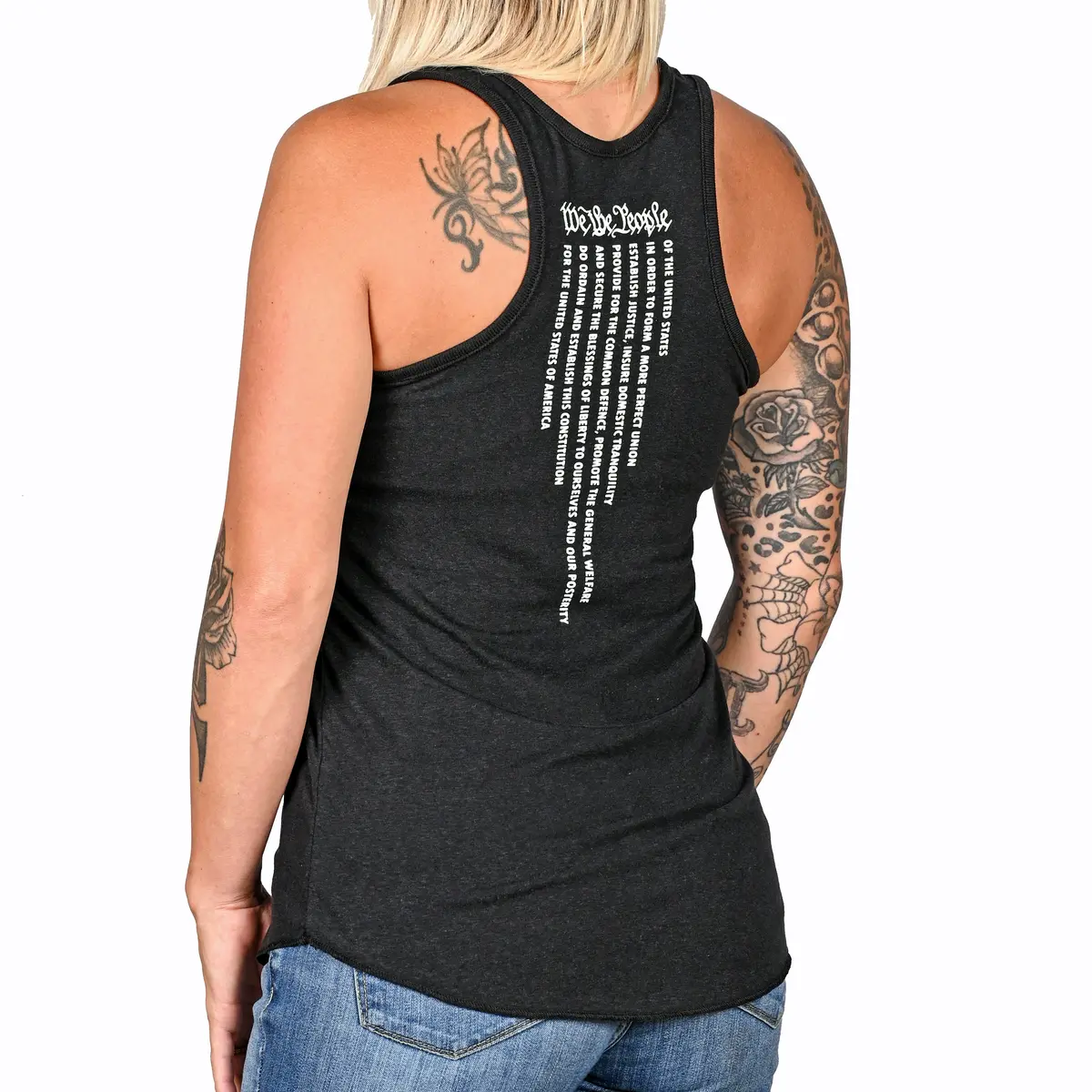 Women's "We The People" Preamble Patriotic Tank Top 1