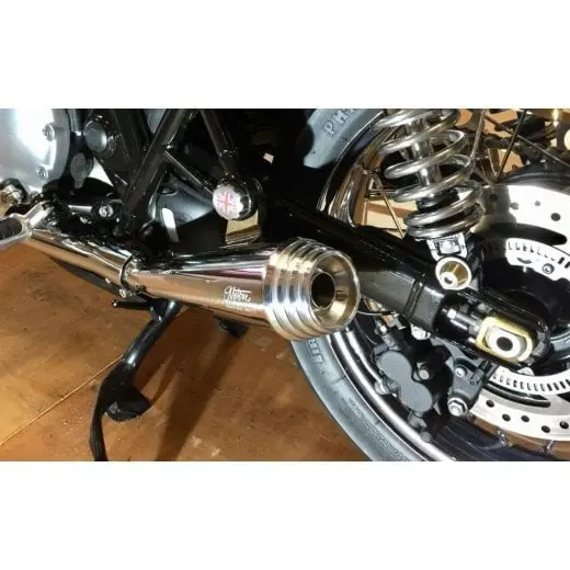 Motone Saturn V Slip Ons - Polished - Triumph Bonneville T100 / T120 1