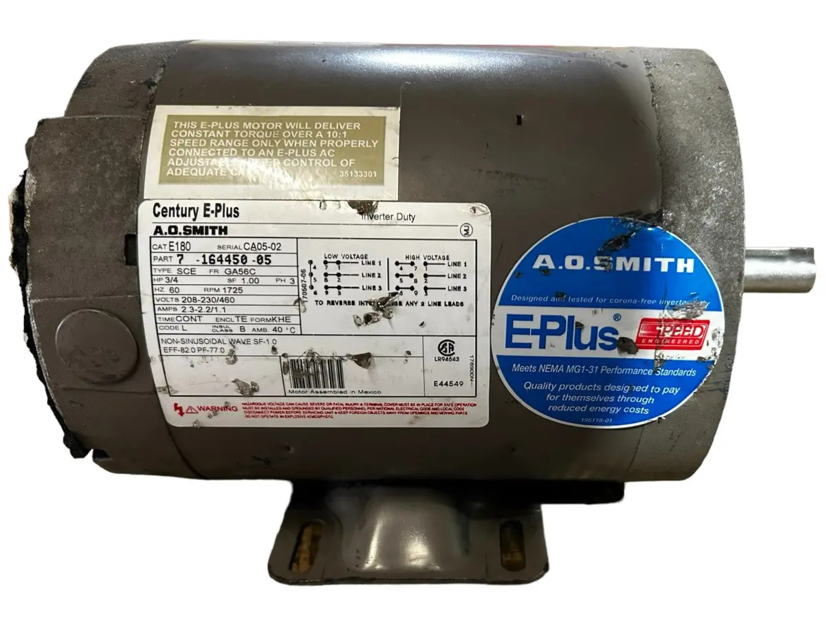 A.O. Smith, Century, E Plus, E180, Fractional Hp Inverter-Duty Motor- New No Box 1