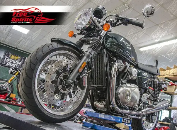 Free Spirits Front Brake Brembo Upgrade Kit With 340Mm Rotors - Bobber Black, Thruxton 1200 And Speedmaster 2