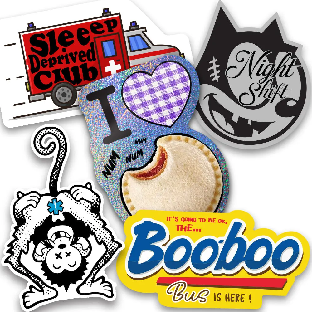 Fun Emt Medic 5 Pack Bundle Decal Sticker 1