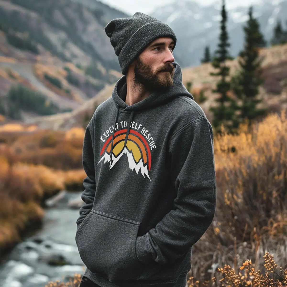 Hoodie - Expect To Self Rescue (Mountain) 1
