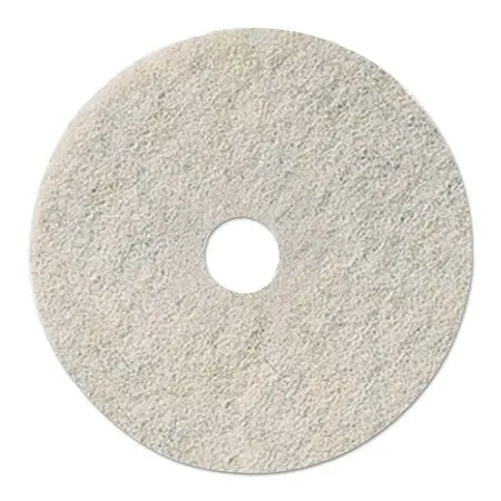 Board Walk Natural White Burnishing Floor Pads, 17" Diameter, Pk5 1