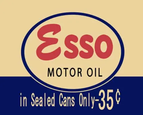 Plaque - Esso Motor Oil Glass 1