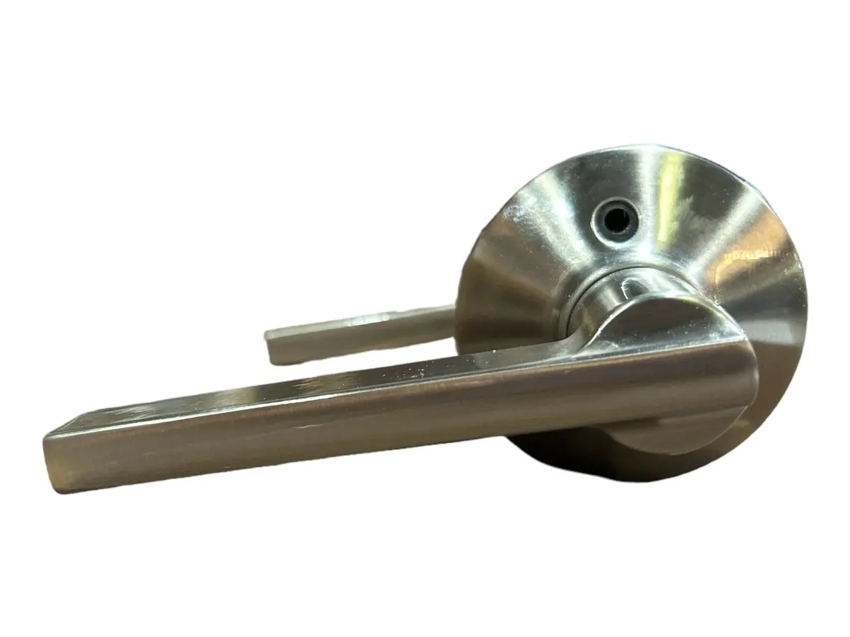 Schlage F10 Lat 619 Latitude Door Lever, Hall & Closet Passage Lock, Satin Nickel- New In Box 1