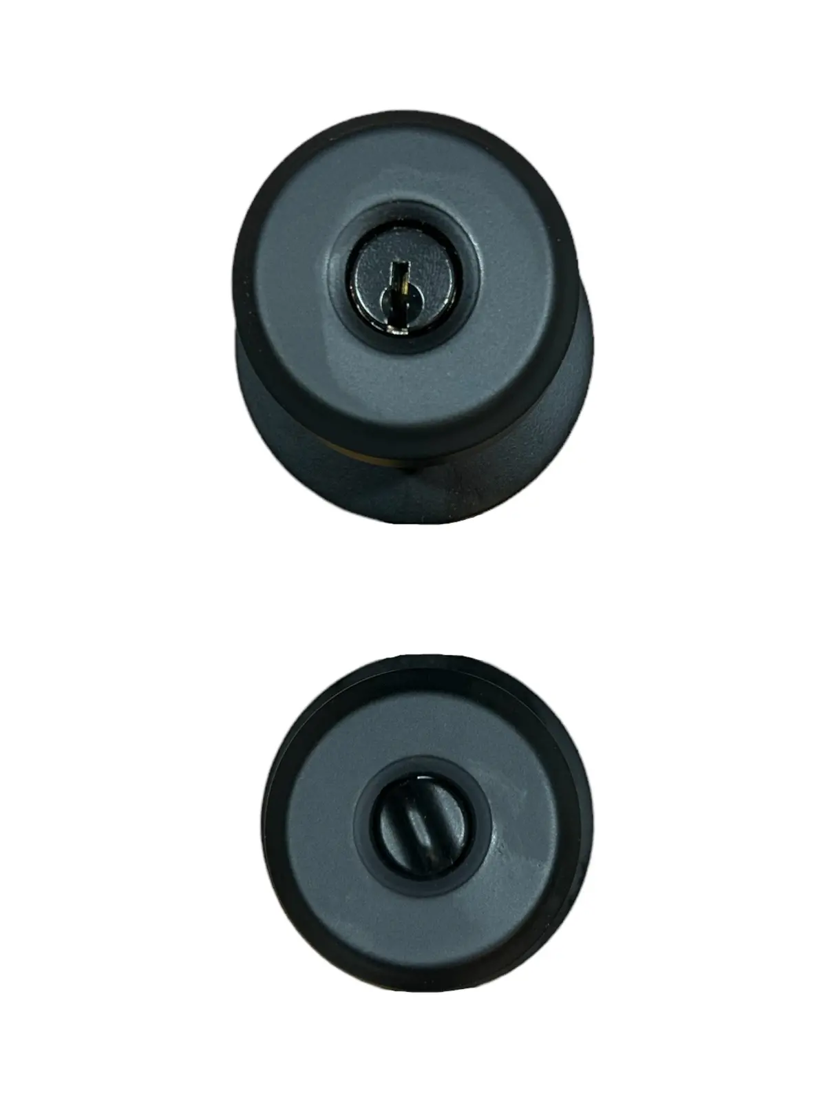 Schlage F51a Bwe 622 Gsn Bowery Door Knob With Greyson Trim, Keyed Entry Lock, Matte Black - New In Box 1