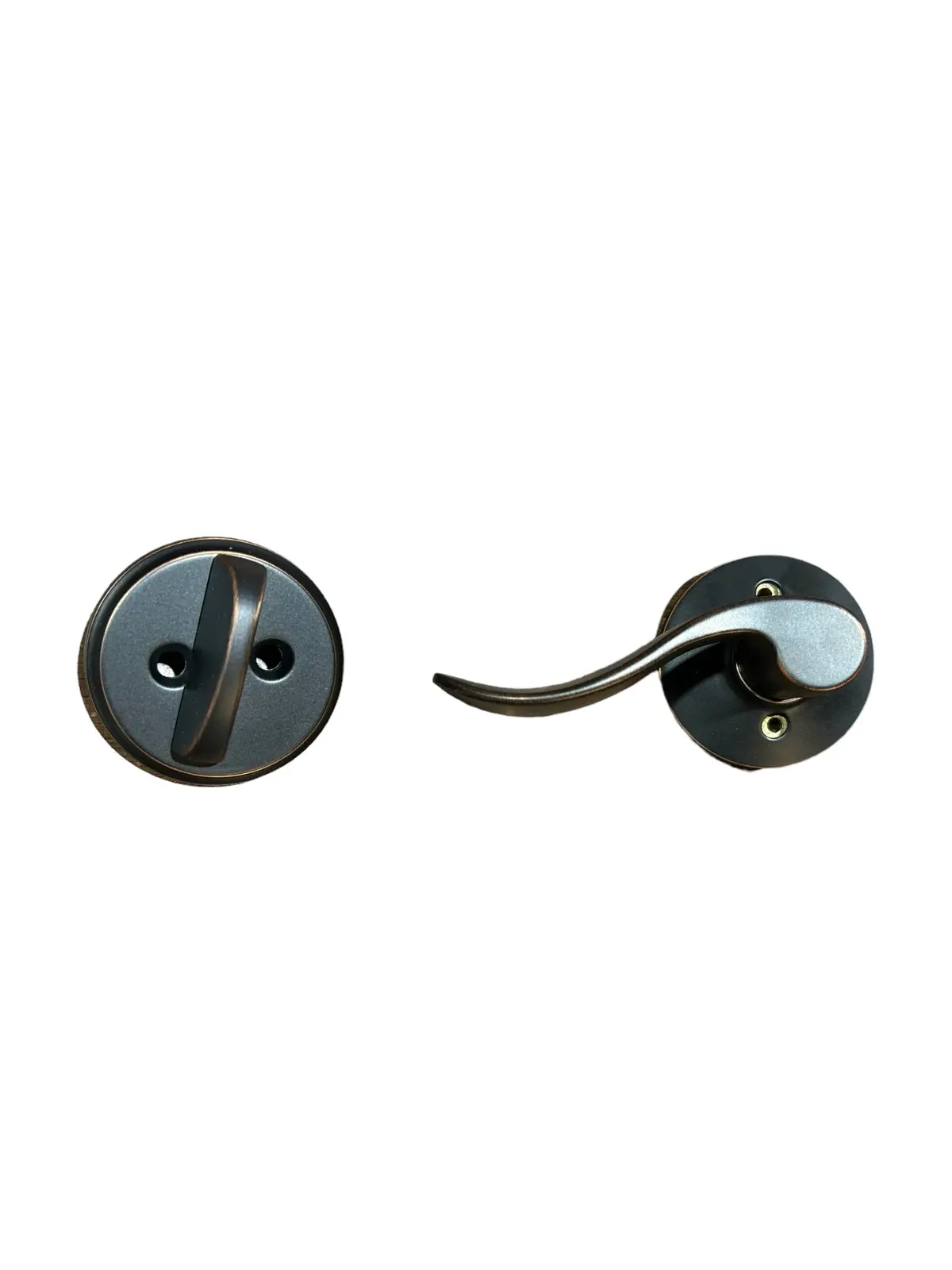 Schlage F59-Acc-716-Lh Accent Interior Left-Handed Lever With Deadbolt, Aged Bronze (Interior Half Only) - New In Box 1