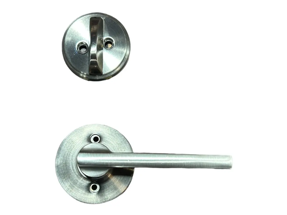 Schlage F59 Lat 619 Latitude Interior Lever With Deadbolt, Satin Nickel (Interior Half Only) - New In Box 1