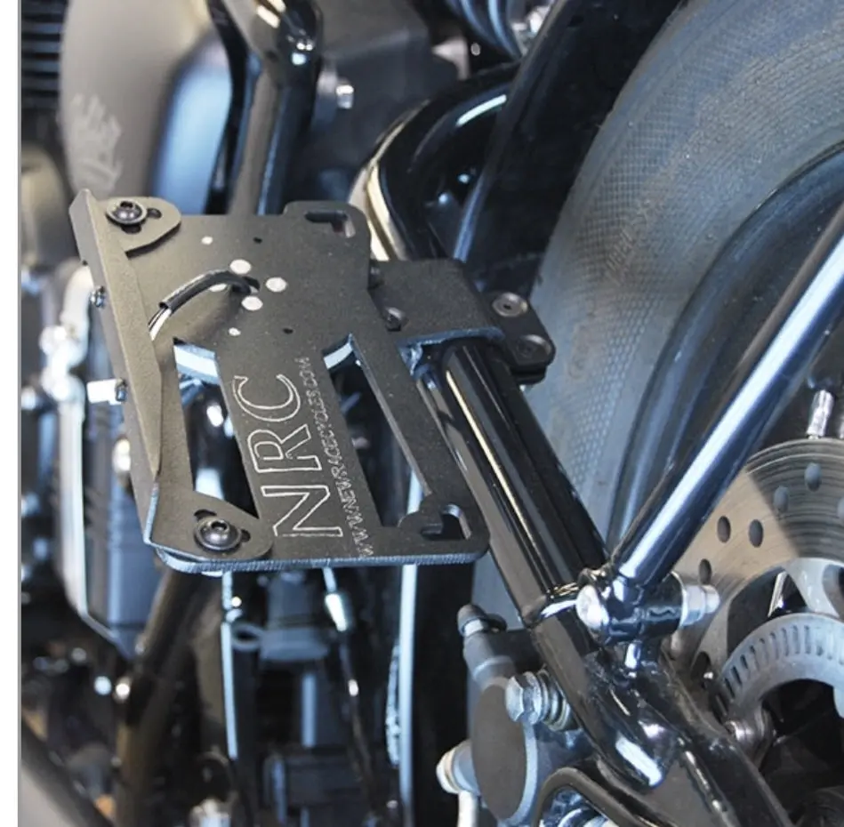 New Rage Cycles Triumph Bobber License Plate Side Mount Kit - Vertical Or Horizontal 1