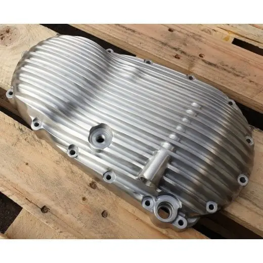 Motone Ribbed Clutch Side Engine Cover - Brushed Finish 1