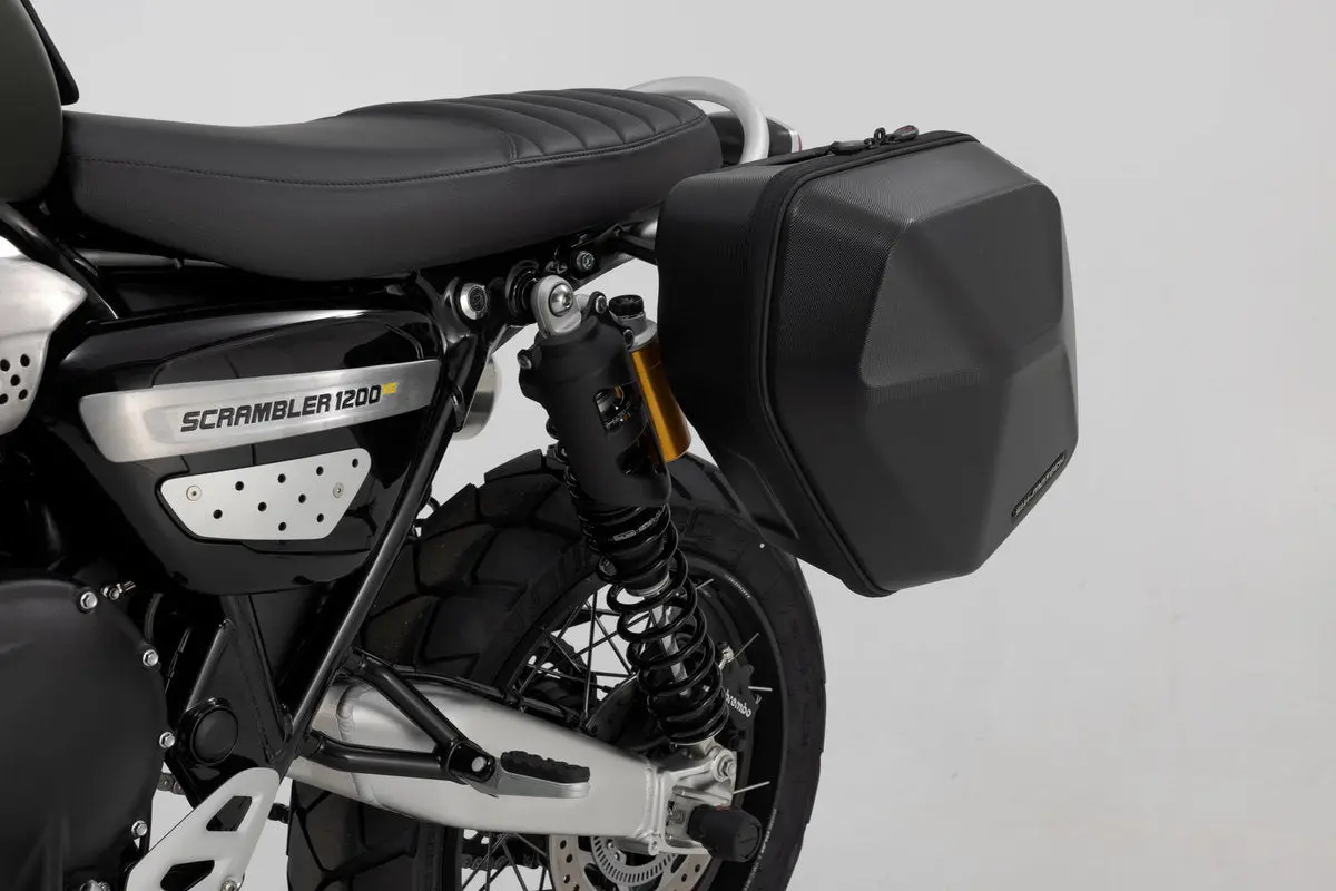 Sw-Motech Urban Abs Left Side Quick Detach Bag Setup - Triumph Scrambler 1200 Xe / Xc 2