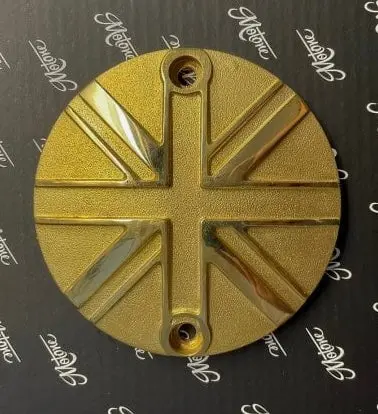 Motone Customs Union Jack Acg Cover - Solid Brass 1
